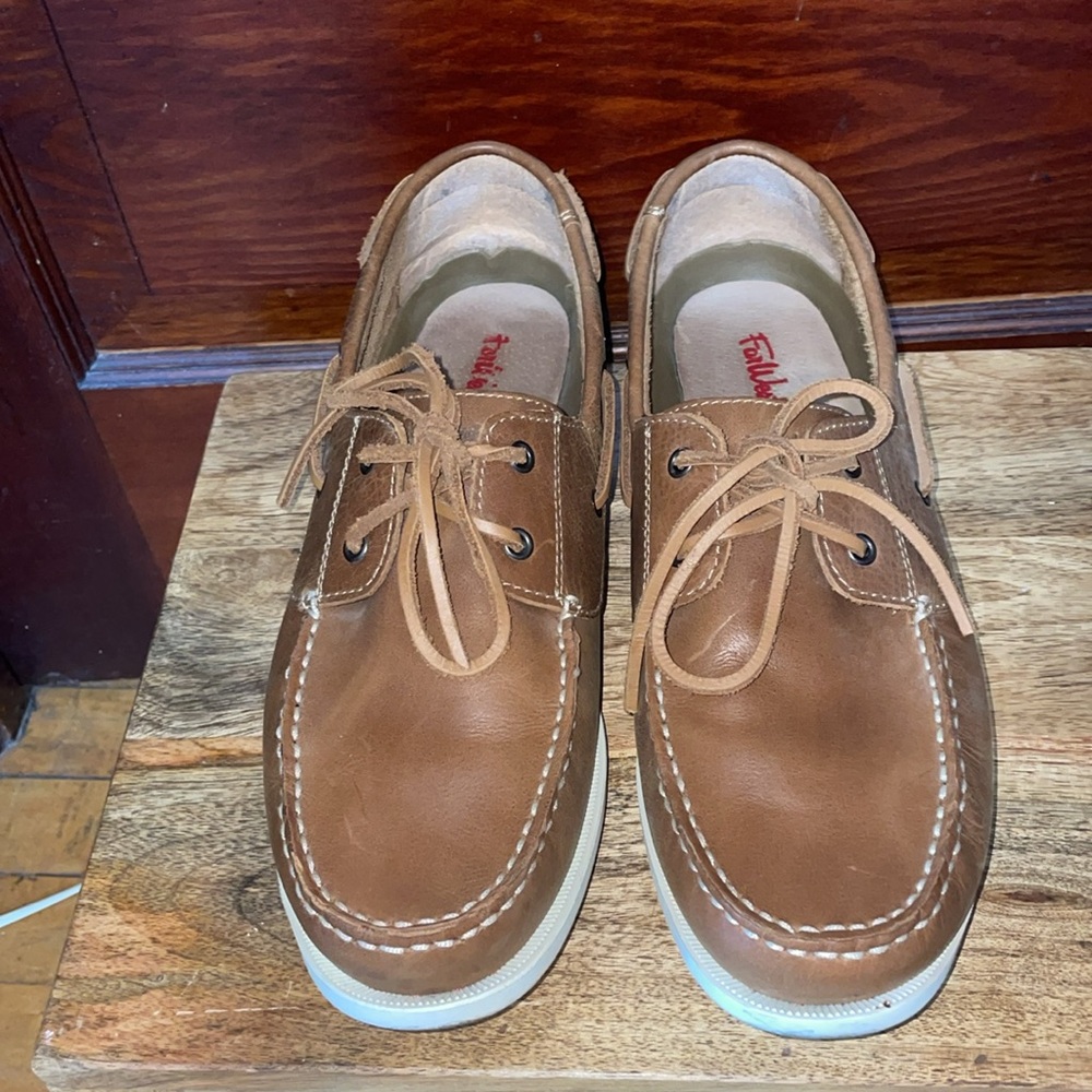 🤎FarWest Mens leather Casual Boat shoe